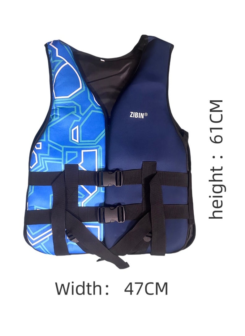 Generic Adult Safety Life Jacket with Adjustable Straps, Whistle, and Enhanced Buoyancy for Kayaking, Boating, and Fishing  - Image 3