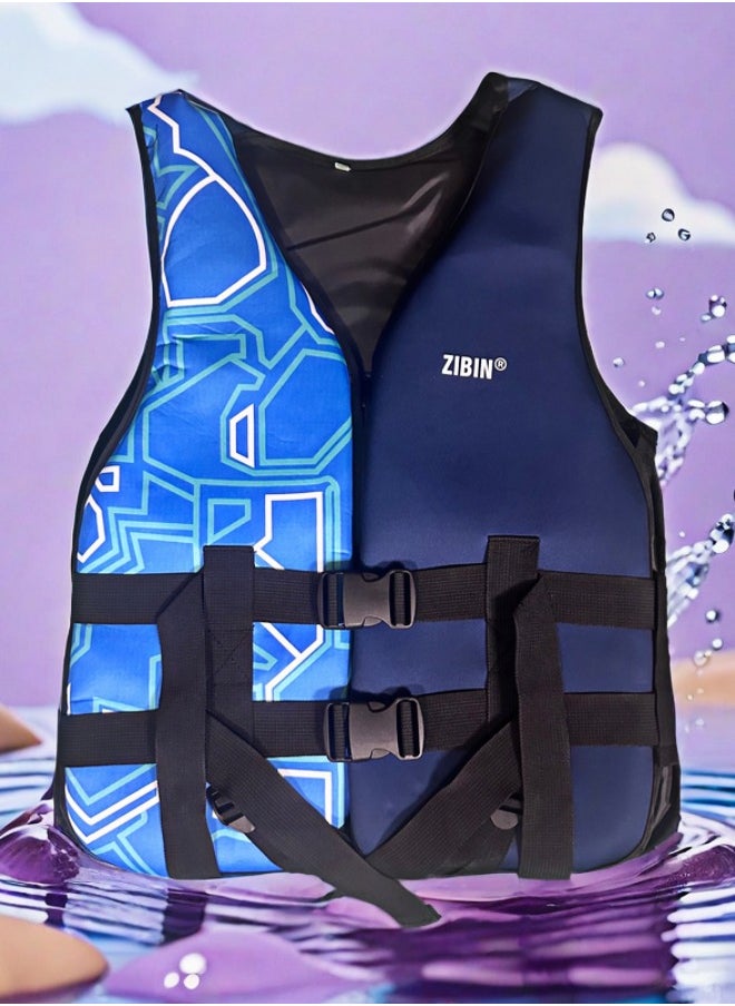 Generic Adult Safety Life Jacket with Adjustable Straps, Whistle, and Enhanced Buoyancy for Kayaking, Boating, and Fishing  - Image 2