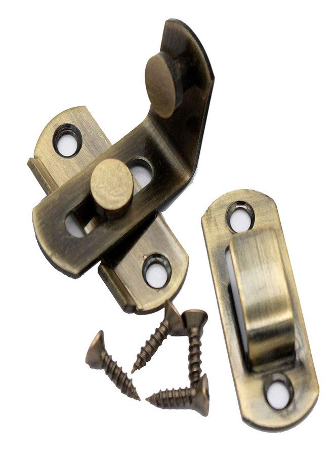 dingchi 90 Degree Right Angle Door Latch Hasp Bending Latch Buckle Bolt Sliding Lock Barrel Bolt with Screws for Doors and Windows - Image 1