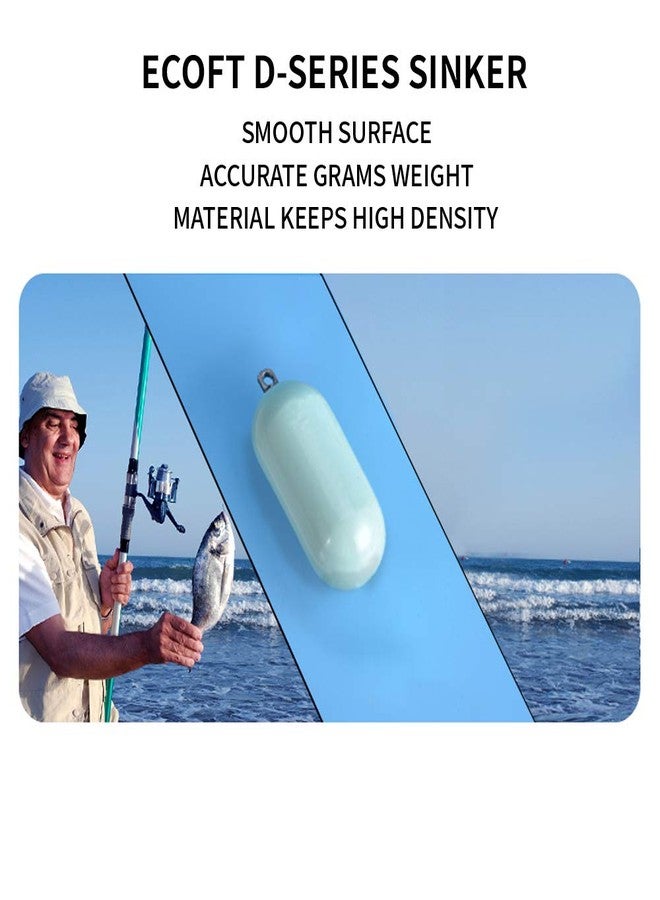 ECOFT Alloy Steel Fishing Weights Sinkers 80g-1000g Coated Raindrop Weights Bank Sinkers Cylindrical Deep Drop Weights Assorted Sizes Bag Non-Lead Fishing Weights Saltwater for Bottom Fishing - Image 4