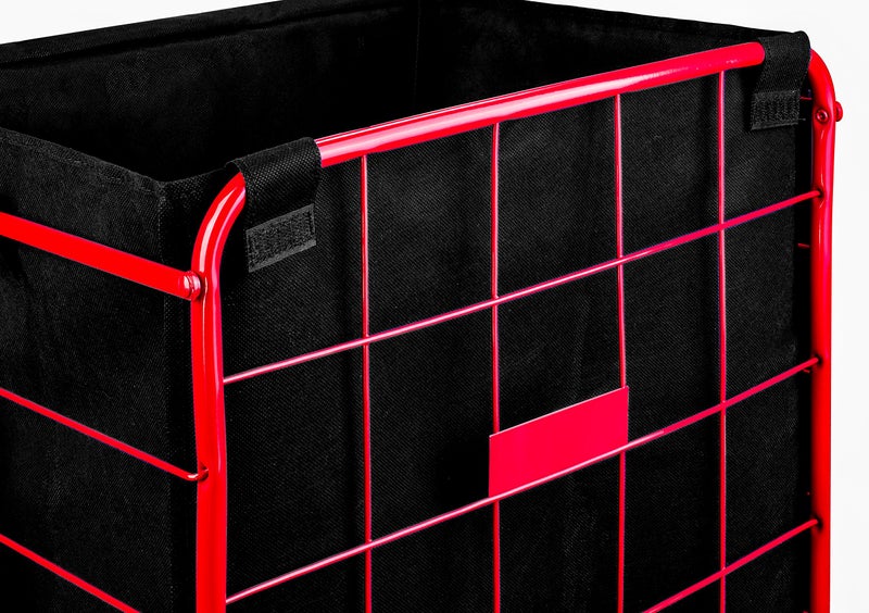 Handy Laundry بطانة عربة التسوق القابلة للحمل، 18" × 15" × 24"، قاع مربع، تناسب عربة التسوق القياسية، غطاء وأحزمة قابلة للتعديل للتثبيت السهل والآمن، مصنوعة من مادة مقاومة للماء، سوداء - Image 4