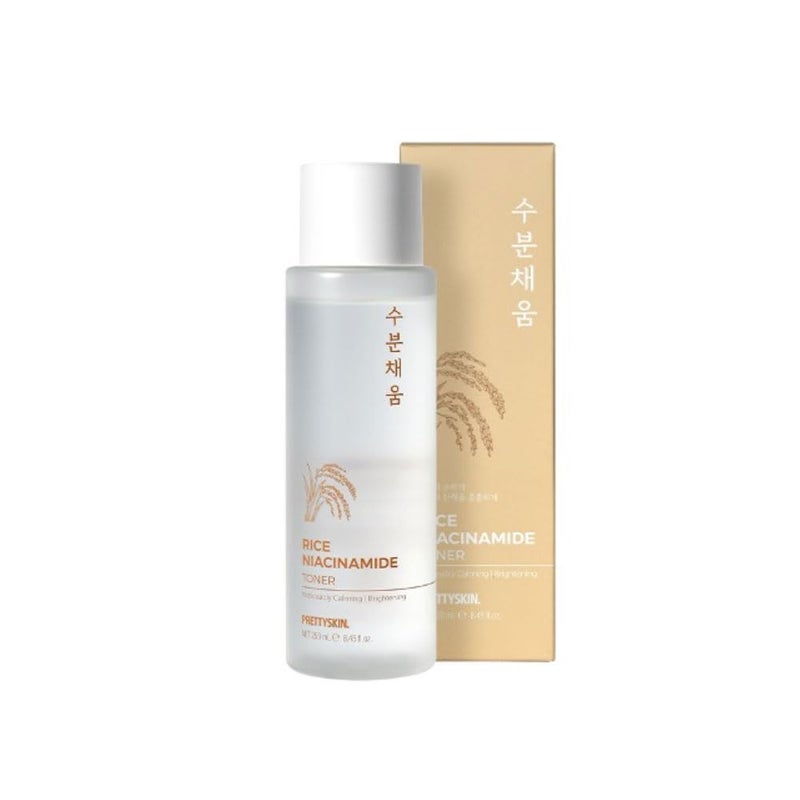 PRETTYSKIN Rice Extract Daily Facial Toner for Sensitive Skin with Niacinamide - Hydrating, Non-Sticky - Skin Tone & Texture Care, Moisture Balance, Soothing 8.45fl.oz (250ml) (Rice Niacinamide) - Image 1