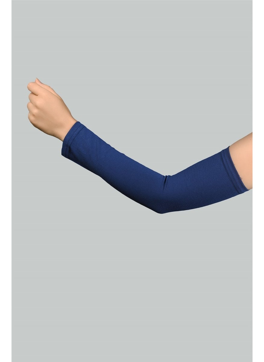 Altobeh Practical Hijab Sleeve Combed Cotton Prayer Sleeve Plain - Dark Blue 