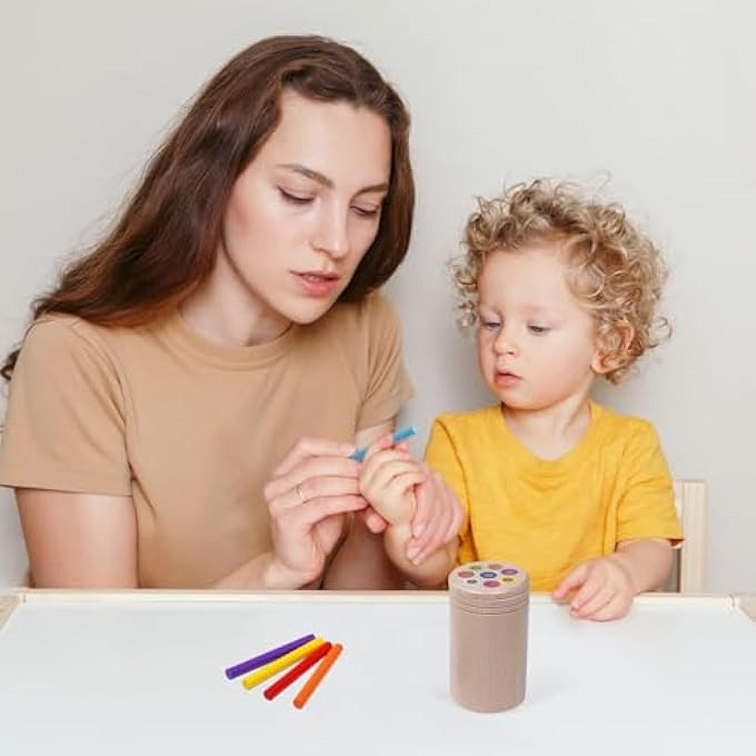 ألعاب مونتيسوري للأطفال من عمر 1 سنة فما فوق، ألعاب للأطفال بعمر 18 شهرًا، أنشطة تعليمية لتصنيف الألوان في مرحلة ما قبل المدرسة، ألعاب حسية لتطوير المهارات الحركية الدقيقة للأطفال من 1 إلى 3 سنوات، هدايا للأطفال من عمر 1 و 2 و 3 سنوات، للبنات والأولاد - Image 5