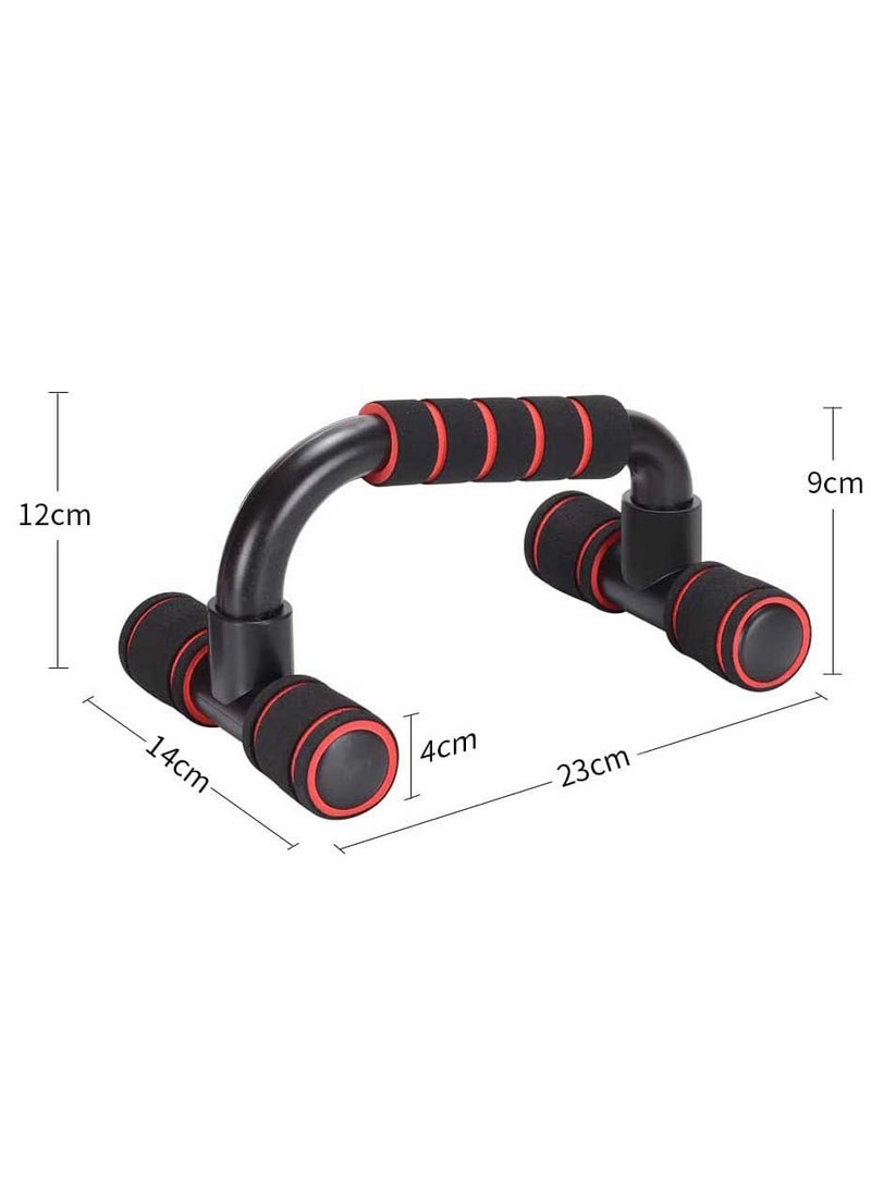 KANGAROO Push Up Bars with Non-Slip High Quality Up To 120 Kg Black-Red - Image 2