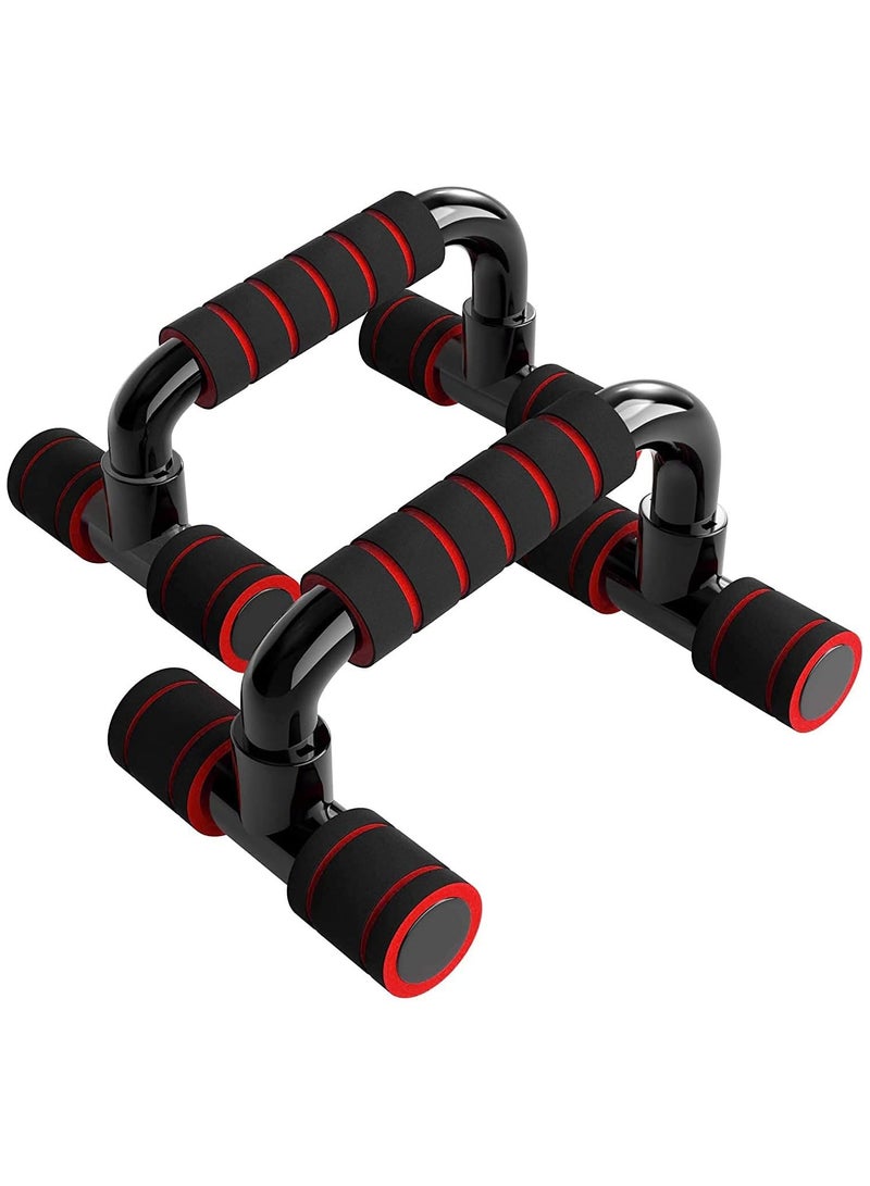 KANGAROO Push Up Bars with Non-Slip High Quality Up To 120 Kg Black-Red - Image 5
