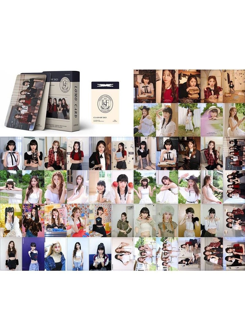 إيهوم بطاقات لي سيرافيم "2023 Season's Greetings" لومو مكونة من 55 قطعة - Image 2