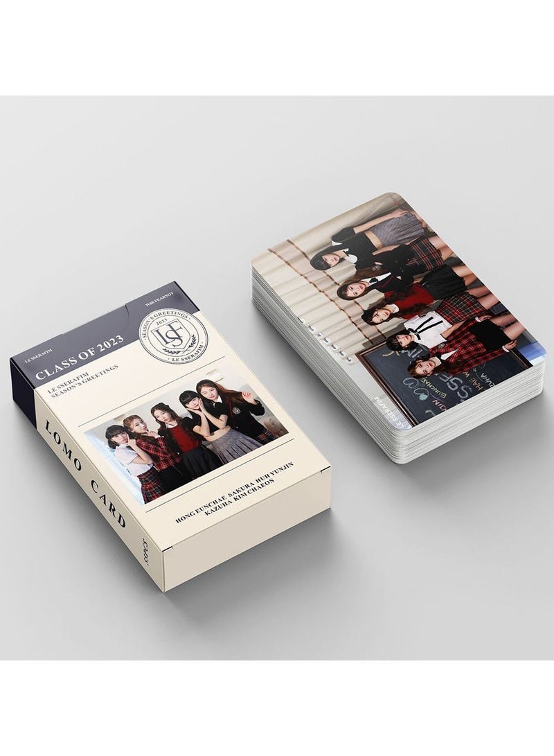 إيهوم بطاقات لي سيرافيم "2023 Season's Greetings" لومو مكونة من 55 قطعة - Image 4