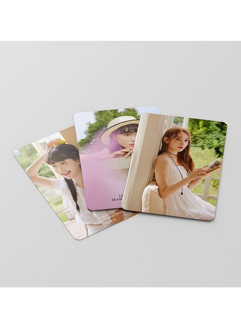 إيهوم بطاقات لي سيرافيم "2023 Season's Greetings" لومو مكونة من 55 قطعة - Image 5