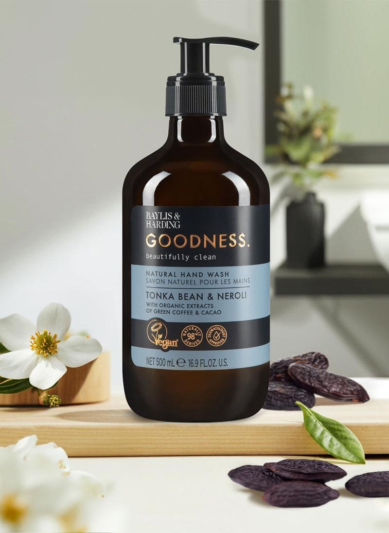 Baylis & Harding Goodness Tonka Bean and Neroli Hand Wash, 500ml | Plant-Based and Moisturising Formula | Vegan and Cruelty-Free Hand Soap with Essential Oils | Eco-Friendly Recyclable Bottle - Image 4