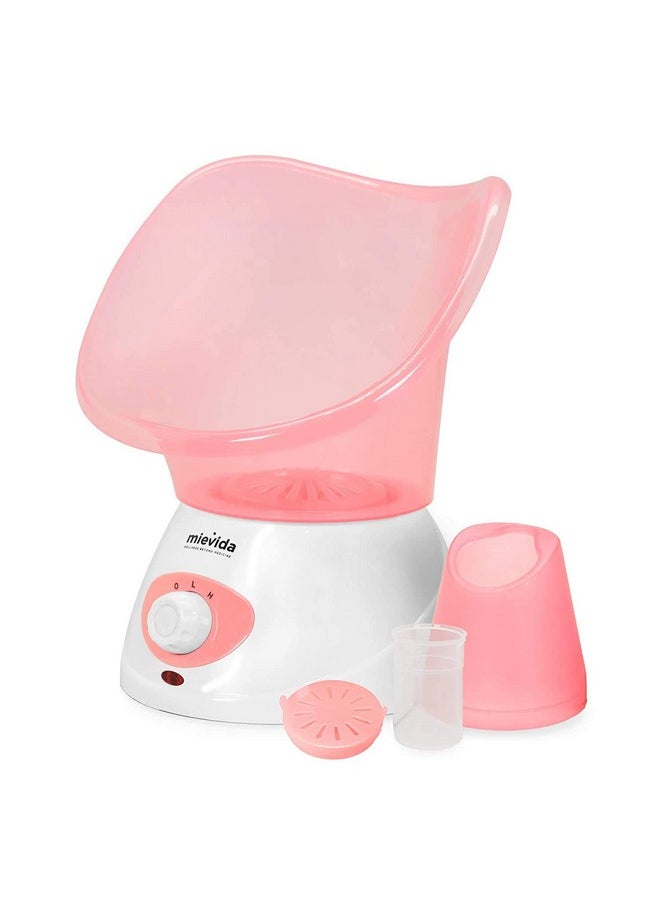mievida - Steam Inhaler Vaporizer And Facial Steamer With Two Level Heat Setting And Temperature Control System (Pink) - Image 1