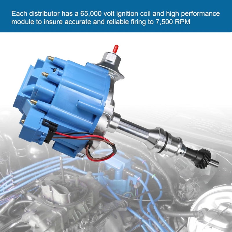 JDMSPEED New Ignition Distributor PE332U 7500RPM Replacement For Ford 351M 351C Cleveland 460 429 400 HEI - Image 3