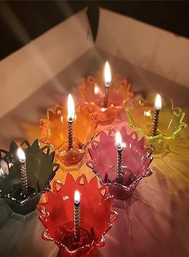 FLUZOV 3D Rangoli Reflective | 3D Shadow Reflective Diwali Diya, Home, Birthday, Diwali, Christmas,Decorative Candles 12 Pcs (3D Diya) - Image 3