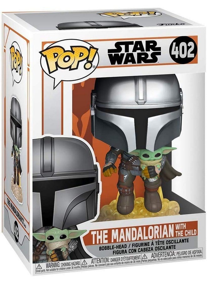 Funko Pop Star Wars The Mandalorian Mandalorian Flying With The Child Bundle With 1 Popshield Pop Box Protector  - Image 3