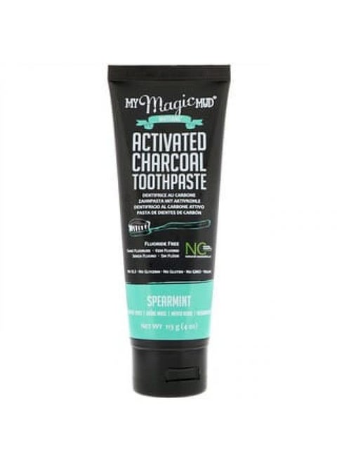 My Magic Mud, Activated Charcoal, Fluoride-Free, Whitening Toothpaste, Spearmint, 4 oz (113 g)