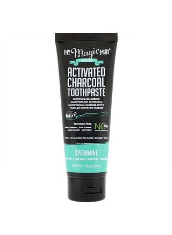My Magic Mud - My Magic Mud, Activated Charcoal, Fluoride-Free, Whitening Toothpaste, Spearmint, 4 oz (113 g) - Image 1