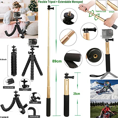 Gurmoir Accessory Pack for Go Pro 13 12 11 10 9 Hero, Full Essential Accessories Kit with Waterproof Protective Housing Case for GoPro Hero 13 12 11 10 9 Black(DT06) - Image 4