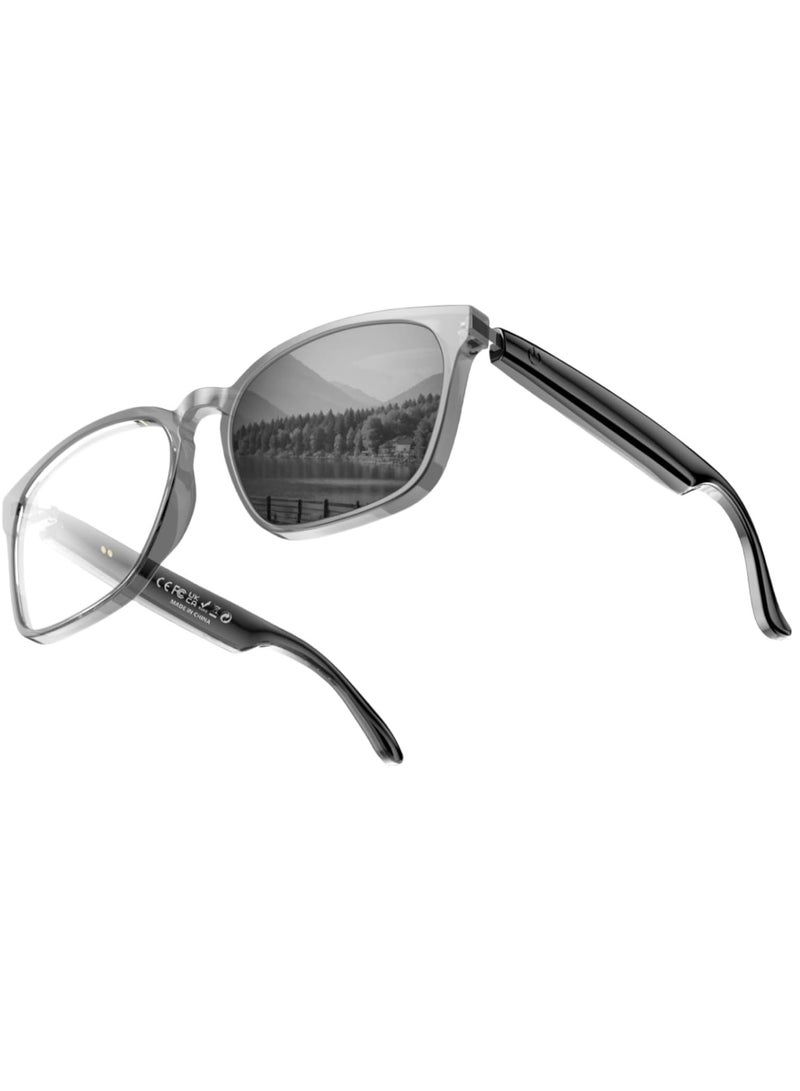 سمارتكس نظارات ذكية بتقنية الذكاء الاصطناعي مع ترجمة لـ ١٤٠ لغة - نظارات بلوتوث للموسيقى/المكالمات، وعدسات متغيرة الألوان، للرجال والنساء، وللسفر واجتماعات العمل - Image 1