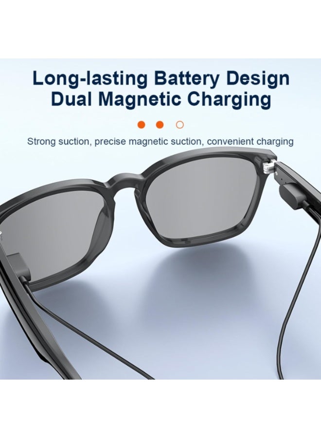 سمارتكس نظارات ذكية بتقنية الذكاء الاصطناعي مع ترجمة لـ ١٤٠ لغة - نظارات بلوتوث للموسيقى/المكالمات، وعدسات متغيرة الألوان، للرجال والنساء، وللسفر واجتماعات العمل - Image 3