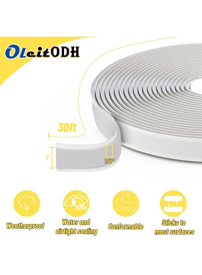 Oleitodh Gray Butyl Sealing Tape, 2.5 Cm X 9 M, Leak Proof Butyl Tape For Trailer, Window, Boat Seal, Epdm Rubber Roof Patches And Glass - Image 2