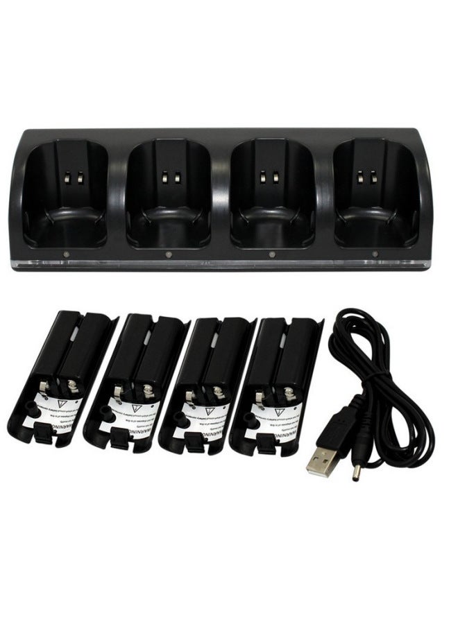 Ipega Wiiu/wii Four-charge Wii Rechargeable Battery Wii 4 In 1 Battery Set Wii Battery + Seat Charging - Image 2
