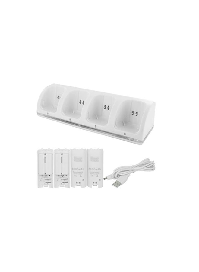 Ipega Wiiu/wii Four-charge Wii Rechargeable Battery Wii 4 In 1 Battery Set Wii Battery + Seat Charging - Image 1