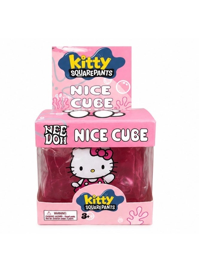 Nee Doh Kitty  Nice Cube Stress Relief Fidget Toy – Soft Squishy Sensory Squeeze Cube for Kids & Adults, Anxiety & Stress Relief, ADHD & Autism Sensory Toy, Stretchy Stress Ball Alternative, Calm Focus Desk Toy, Birthday Gift, Ages 3+ - Image 3