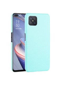 HuHa Case Cover For Oppo Reno4 Z 5G/A92S Shockproof Crocodile Texture PC + PU Case Light green 