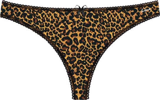 Liona 3-Pack Leopard Patterned Women's G String Thong  - Image 3