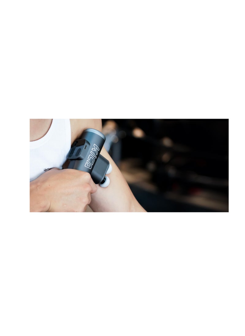 KiCA KiCA 3 Massage Gun,Double Head Electric Muscle Massage Gun,10 MM Amplitude Handheld Deep Tissue Massager,Professional Percussion Massager for Neck Back Muscle Soreness Recovery(black)  - Image 5