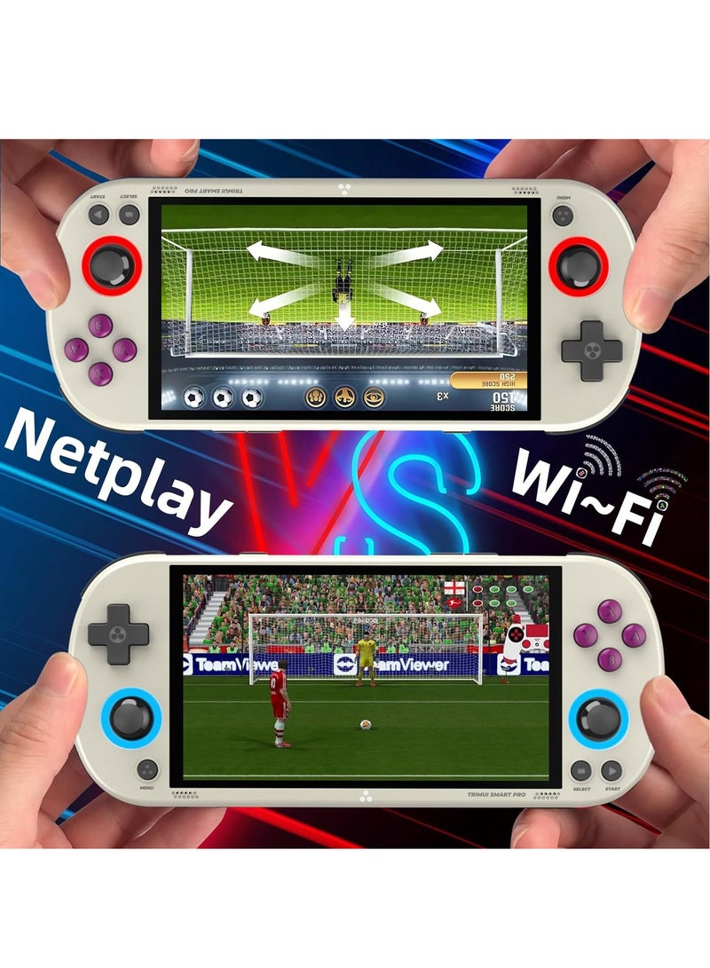 Smart Pro Open Source Handheld Game Console, Retro Arcade HD 4.96-inch IPS Screen Game Console, Linux System, 5000 mAh Large Battery (Grey) - Image 5