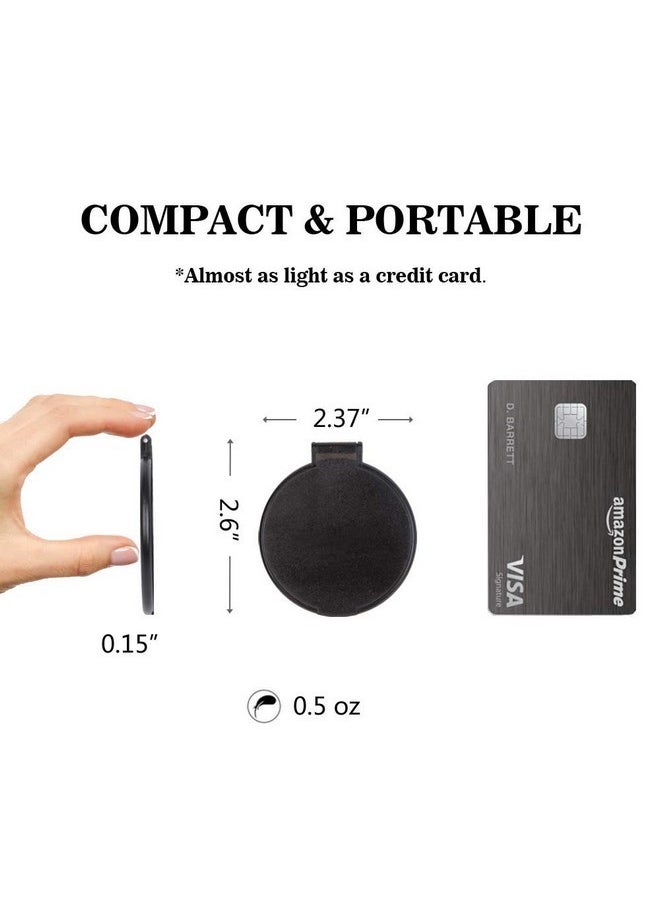 MOMIRA - Compact Mirror Bulk Round Makeup Mirror For Purse, Set Of 3, 2.6"L X 2.37"W (Blue) - Image 1
