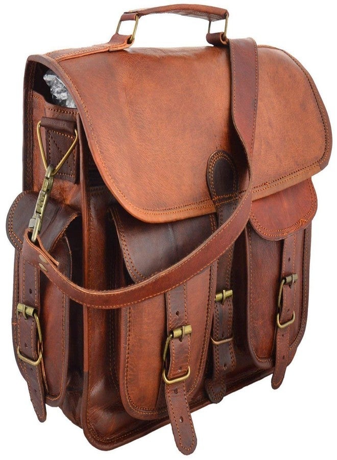 RSN Vintage Handmade 13" Real Leather Messenger Shoulder Bag - Image 1