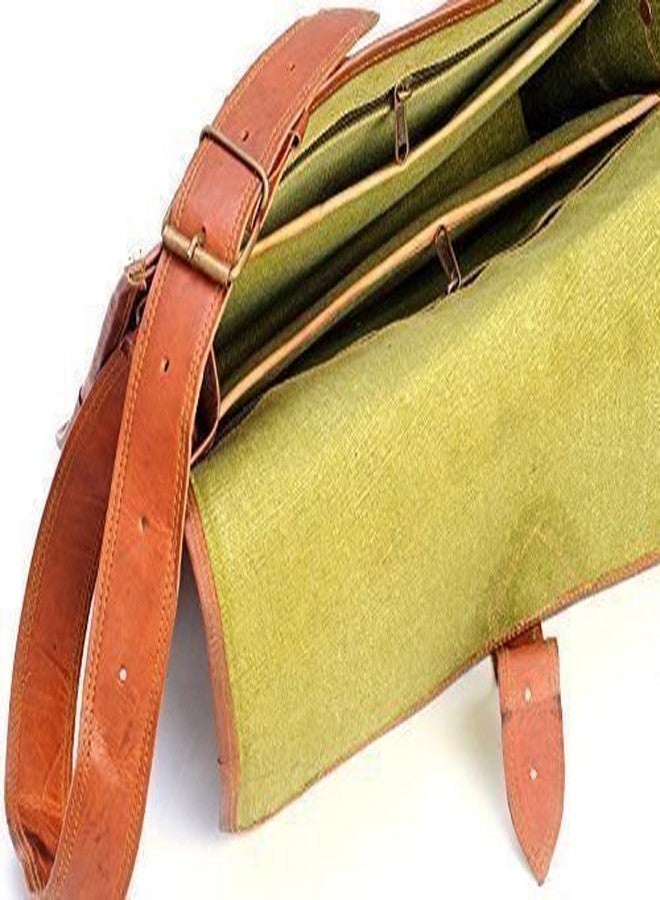RSN Vintage Handmade 13" Real Leather Messenger Shoulder Bag - Image 3