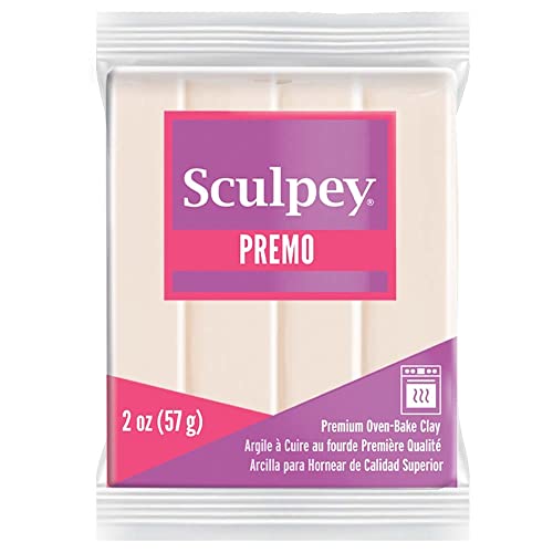 Sculpey Polyform PE022-5310 Polyform Premo Accents Polymer Clay, 2-Ounce, Translucent, White - Image 1