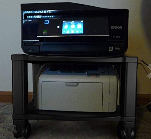 Home-Complete Printer Stand-2-Tier Under Desk Table for Fax, Scanner, Printer, Office Supplies-Compact and Mobile with Wheels for Portable Storage - Image 2
