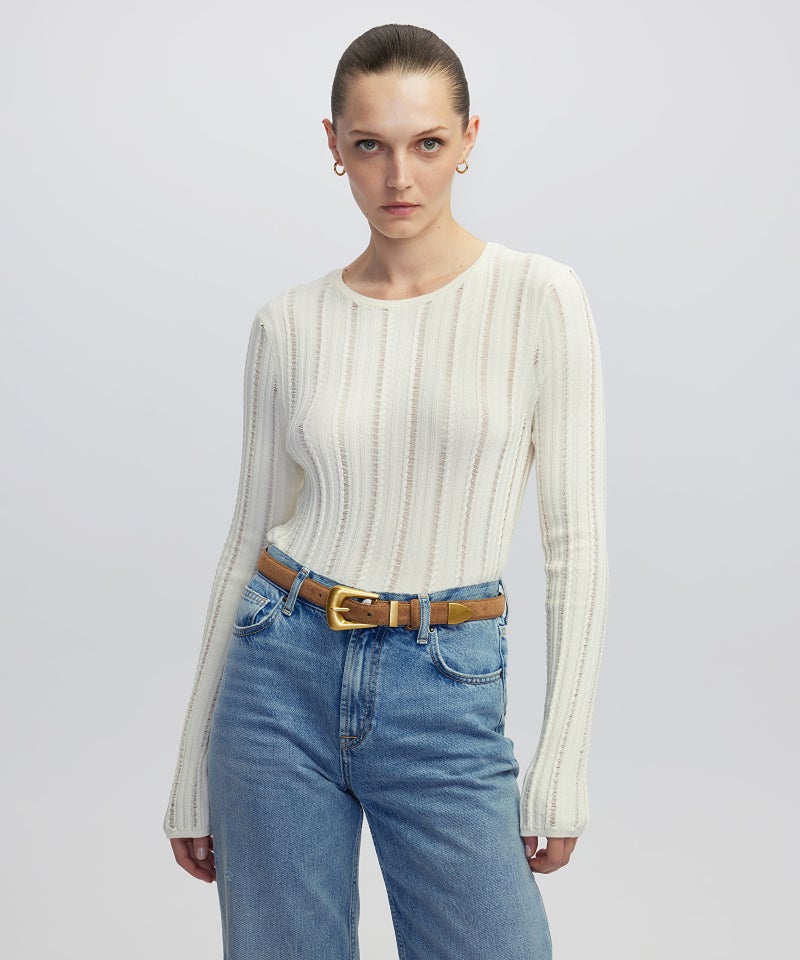 Ipekyol Openwork Knit Top - Image 1