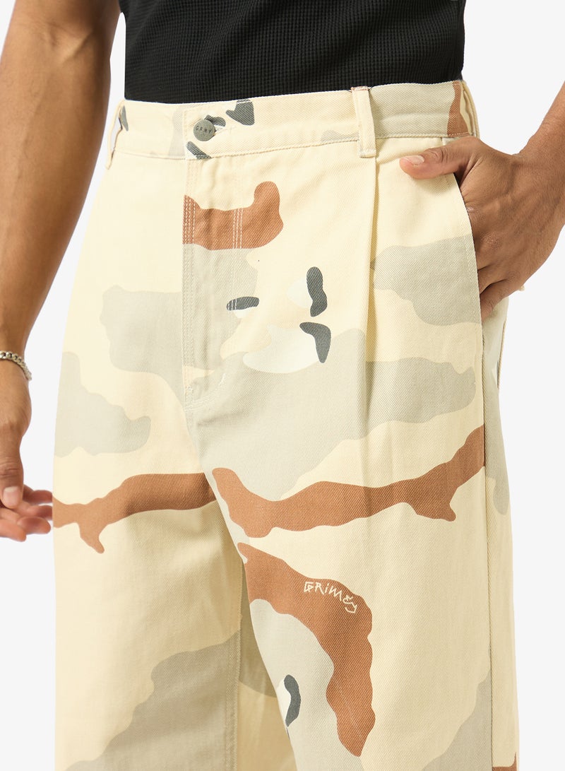 Grimey Concreat Jungle All Over Print Baggy Pleated Twill Pants - Image 4
