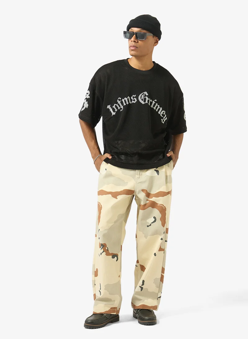 Grimey Concreat Jungle All Over Print Baggy Pleated Twill Pants