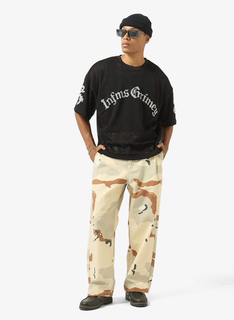 Grimey Concreat Jungle All Over Print Baggy Pleated Twill Pants - Image 2