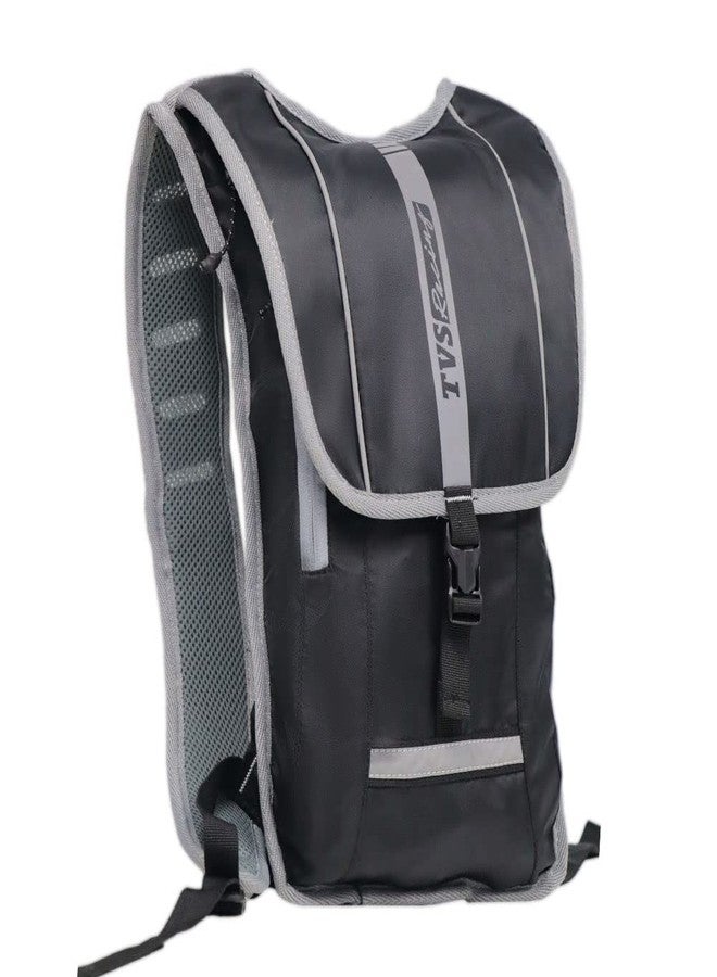 TVS Racing Hydration Bag 3 litres-Premium Hydration Bag for Bikers, Runners, and Trekkers�Includes 2L Hydrapack Shape-Shift Kit-Fully Adjustable-Breathable Design-(Black) - Image 2