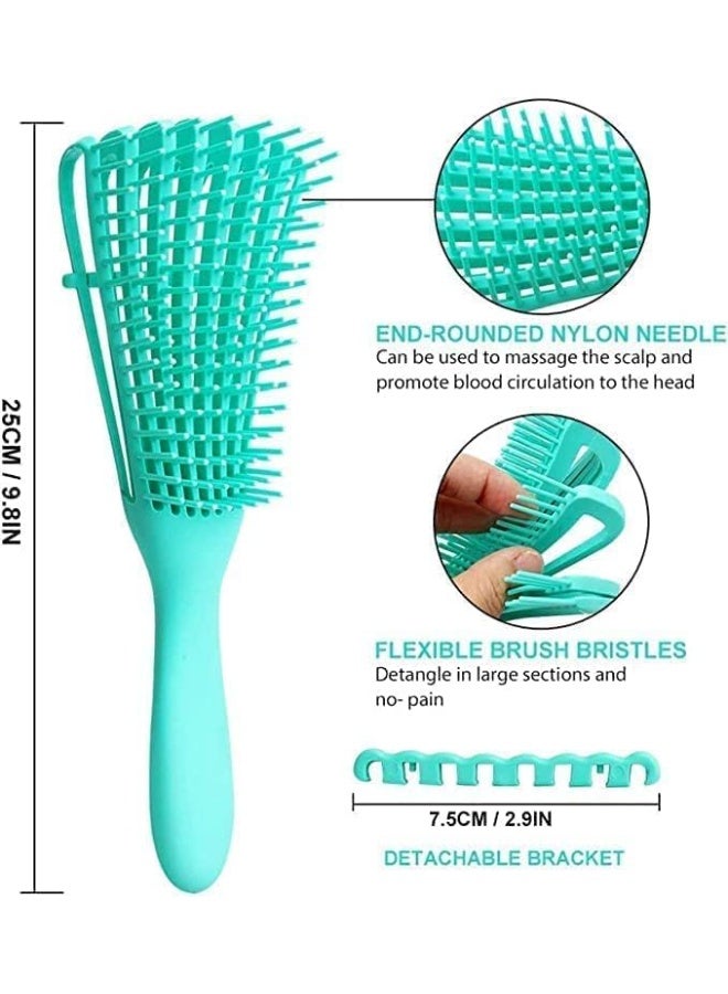 Detangling Brush for Curly Hair, Natural Hair- Detangler for 3a to 4c Kinky, Wavy, Curly Hair for Wet, Dry and Long Thick Curly Hair (Random Color - 1 Piece) - Image 3