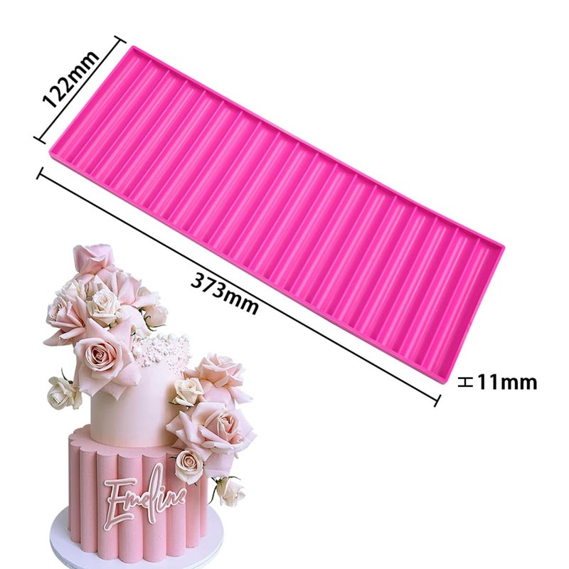 mostsom Silicone Lace Mold for Cake Decorating, Edible Gumpaste Embossing Cylinder Lace Mat, Fondant Imprint for Cupcake, Candy, DIY Clay, Epoxy Resin, Sugar Craft Baking (F_ 3D Cylinder) - Image 2
