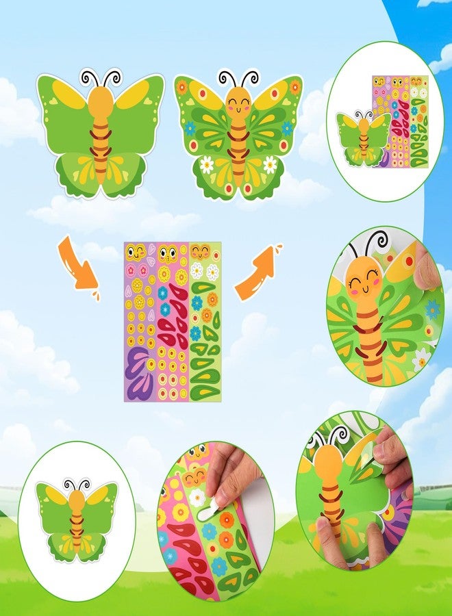 Hedeey 36 Packs Spring Butterflies Craft Kits for Kids,Make Your Own Butterfly Paper Craft Set, Spring DIY Art Craft Kits for School Home Game Activities (Butterfly 36) - Image 3