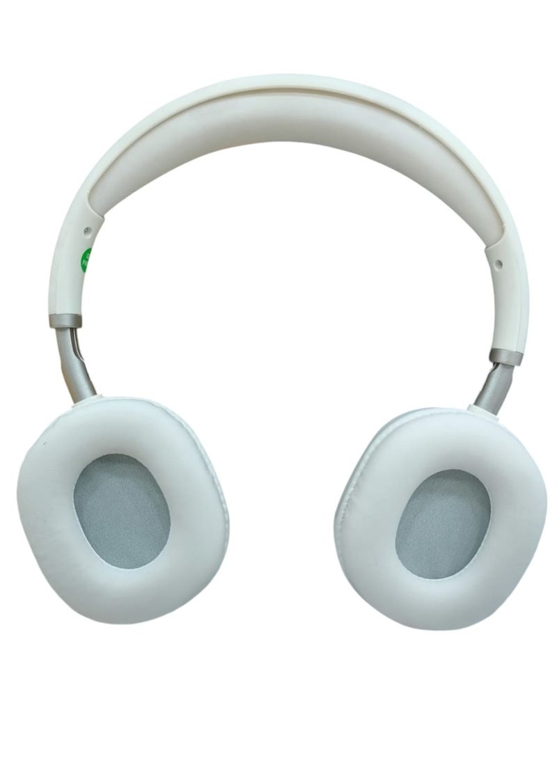 Denx Wireless Bluetooth Headphone – Explosive X-Bass, 10H Playback, 300mAh Battery, for Music, Gaming, Movies, Android & iOS Compatible Beige  - Image 2