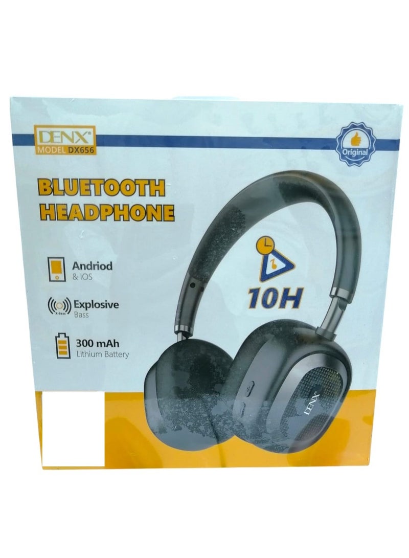 Denx Wireless Bluetooth Headphone – Explosive X-Bass, 10H Playback, 300mAh Battery, for Music, Gaming, Movies, Android & iOS Compatible Beige  - Image 4