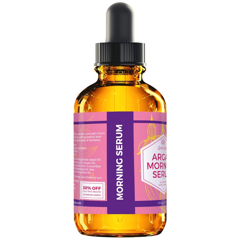 Leven Rose Moroccan Argan Oil Face Serum 1 oz - 100% Organic Hydrating Oil for Women - Anti-Aging Natural Serum for Wrinkles - Image 2