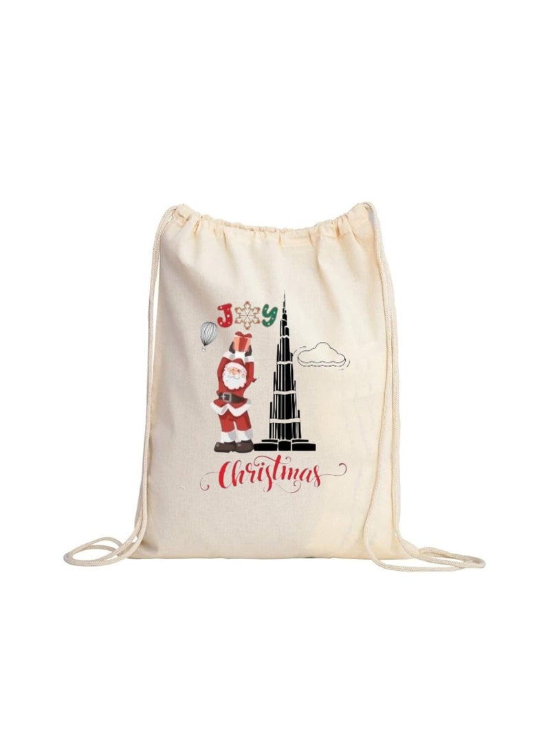 PRINTSHOP4ME Christmas Santa Drawstring Bags With Christmas Design-Durable Sports Backpack For Kids,Great For School And Everyday Use,Lightweight For Everyday Use - Image 1