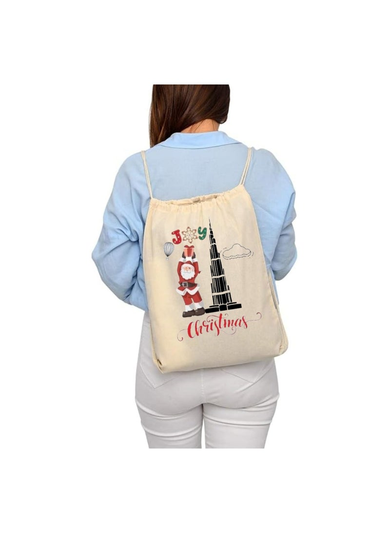 PRINTSHOP4ME Christmas Santa Drawstring Bags With Christmas Design-Durable Sports Backpack For Kids,Great For School And Everyday Use,Lightweight For Everyday Use - Image 5