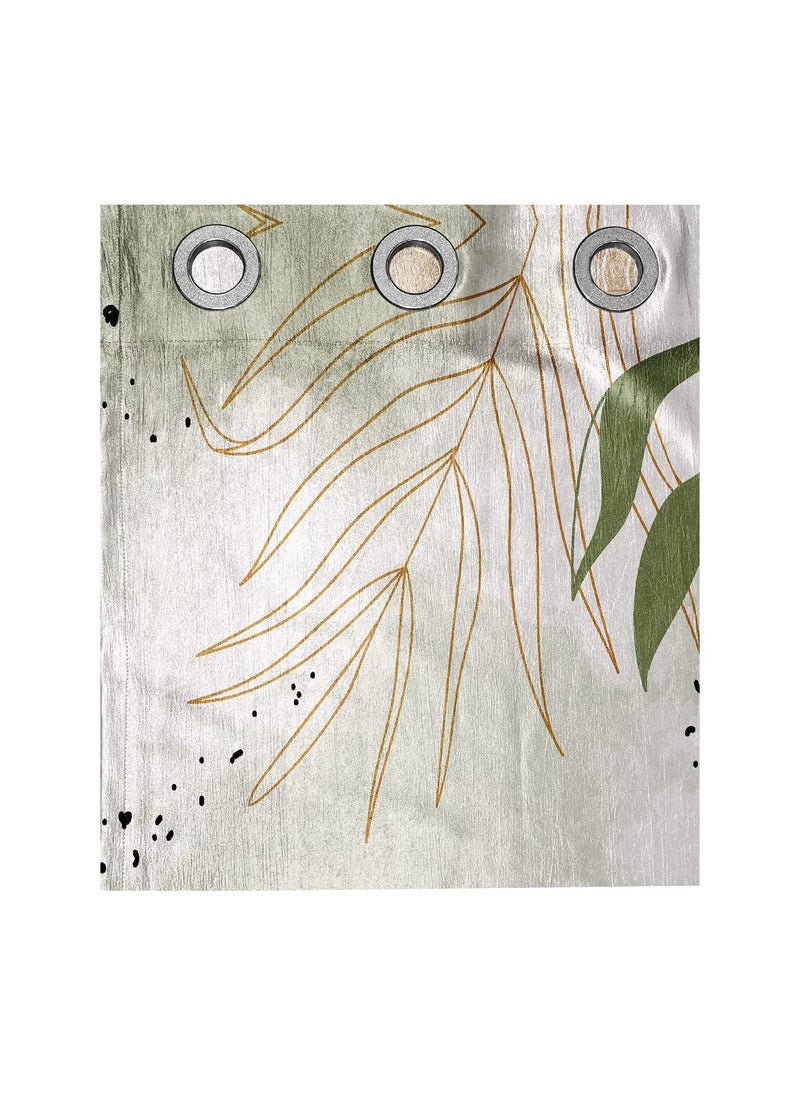 Lush Decor - Lush Decor Polyester Floral 90% Blackout Curtains, Pack of 2 (8 Feet, Laurel Green) - Image 1